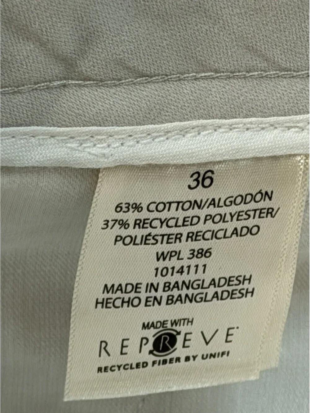 Haggar Mens 36 Beige Flat Front Performance Golf Chino Shorts Stretch